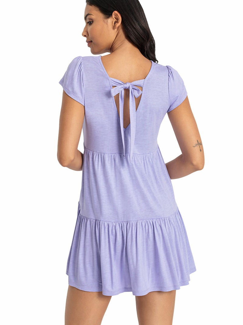 Robe estivale manches courtes Ranunkel Violet - Kiabi