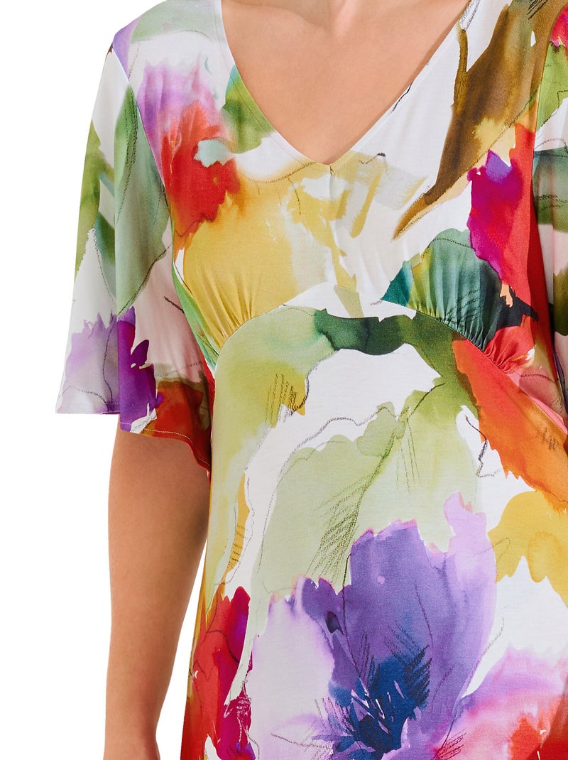 Robe estivale manches courtes ROMA Blanc - Kiabi