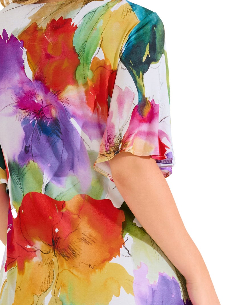 Robe estivale manches courtes ROMA Blanc - Kiabi