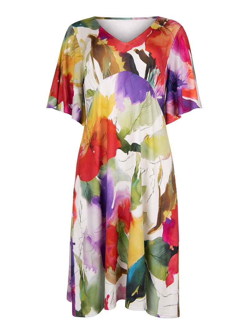 Robe estivale manches courtes ROMA Blanc - Kiabi