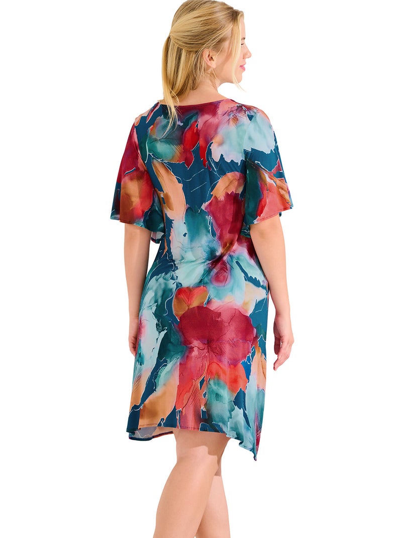 Robe estivale manches courtes ROMA Bleu - Kiabi