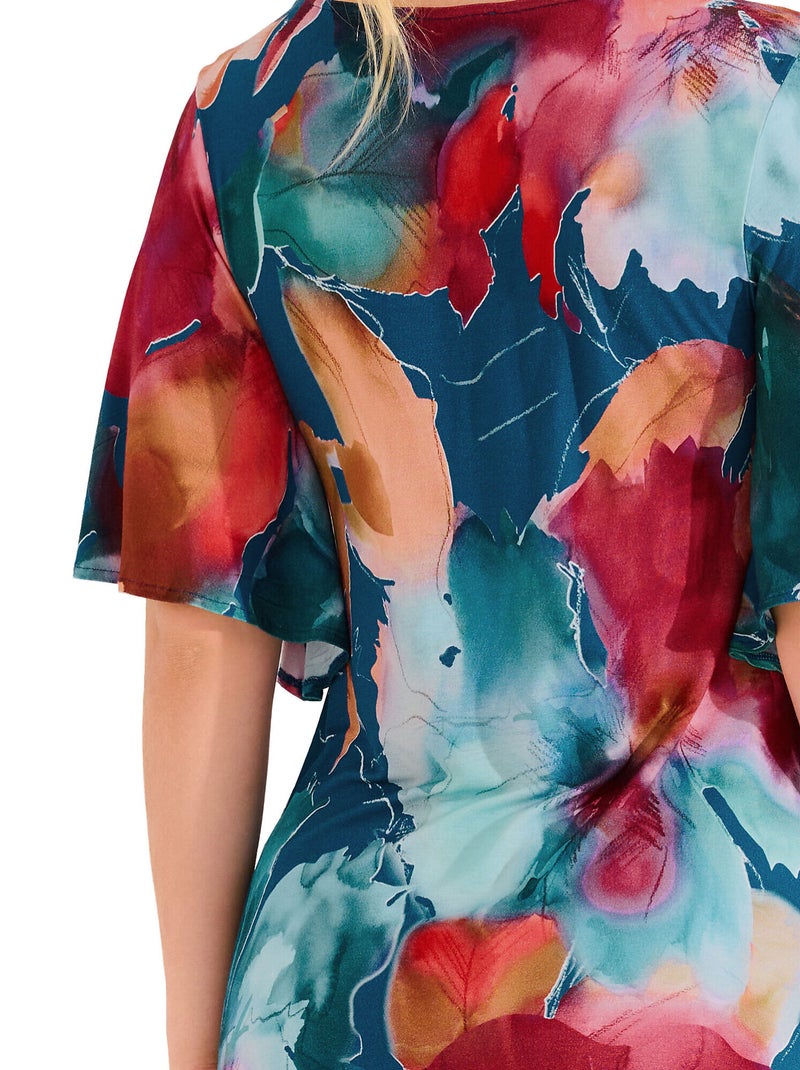 Robe estivale manches courtes ROMA Bleu - Kiabi