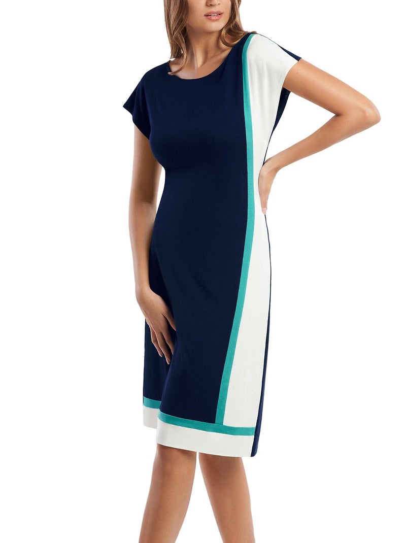 Robe estivale manches courtes Saint Tropez Bleu - Kiabi