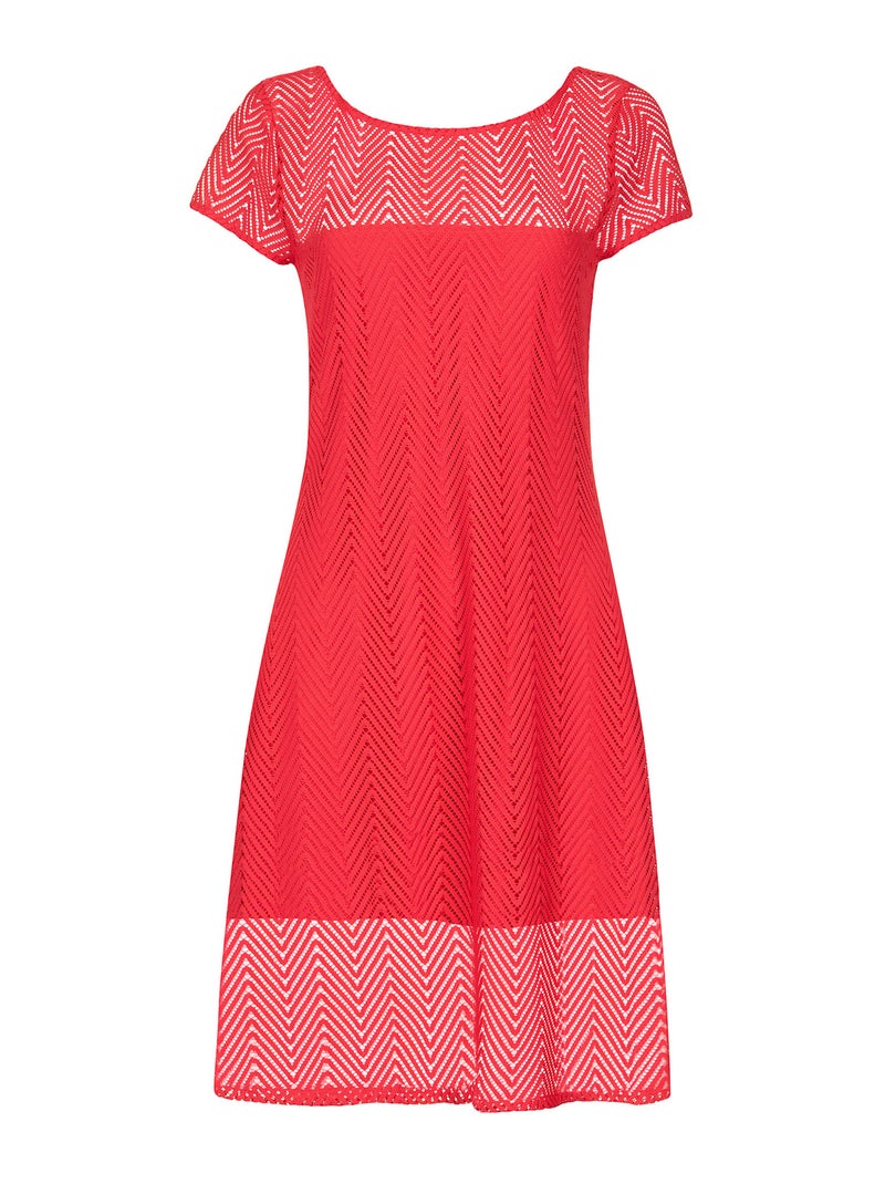 Robe estivale manches courtes Santorini Rouge - Kiabi