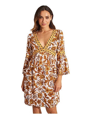 Robe estivale manches trois-quarts ACANTHUS