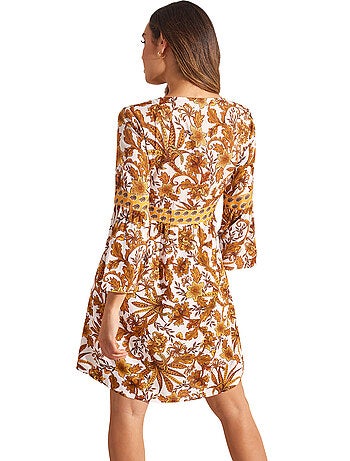 Robe estivale manches trois-quarts ACANTHUS