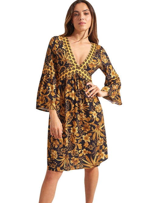 Robe estivale manches trois-quarts ACANTHUS - Kiabi