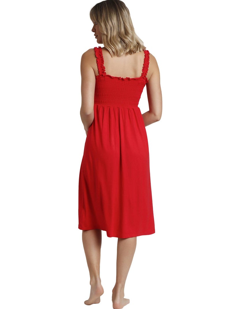 Robe estivale mi-longue Dolly Rouge - Kiabi
