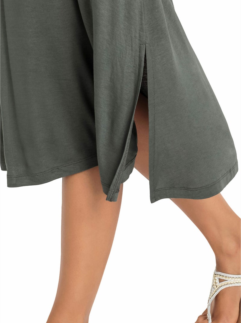 Robe estivale mi-longue Olive Kaki - Kiabi