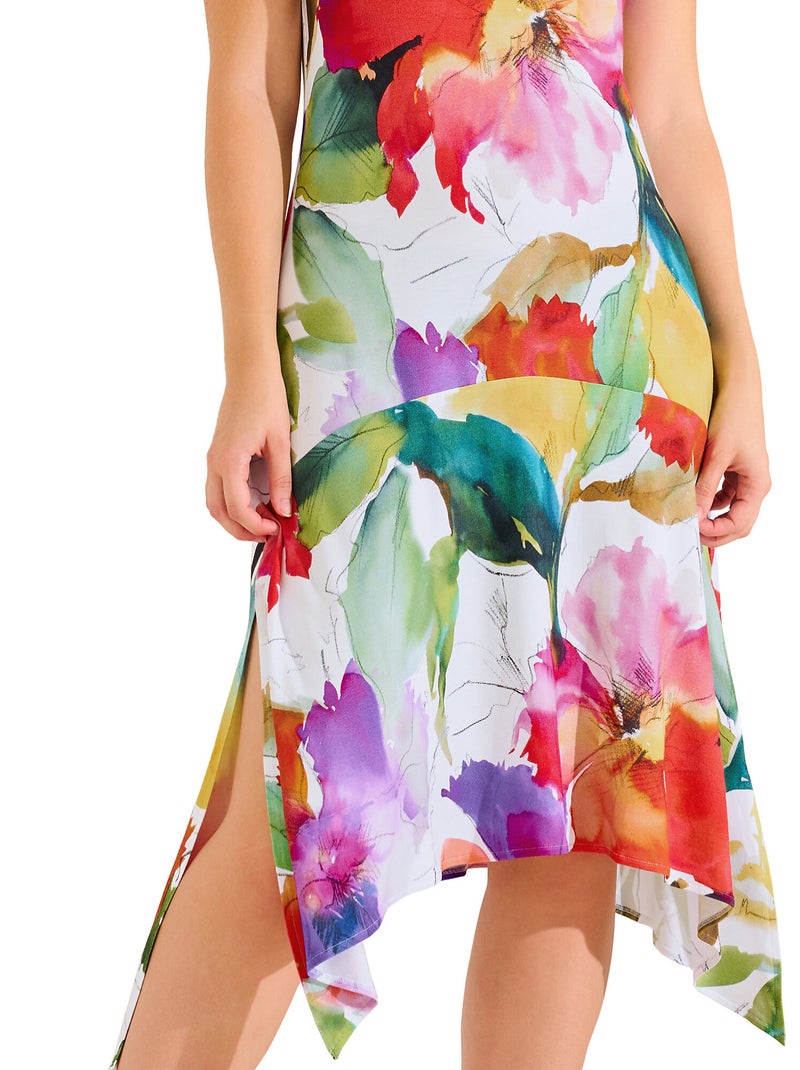 Robe estivale mi-longue sans manches ROMA Blanc - Kiabi