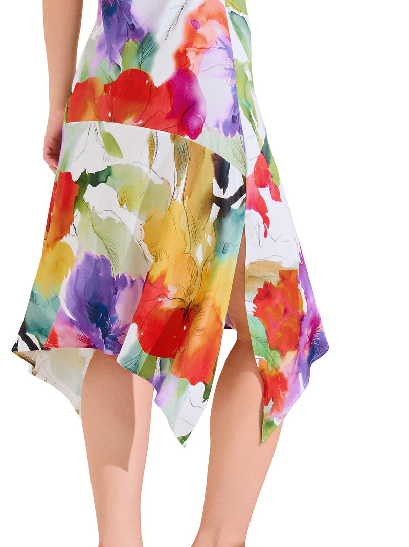 Robe estivale mi-longue sans manches ROMA Blanc - Kiabi