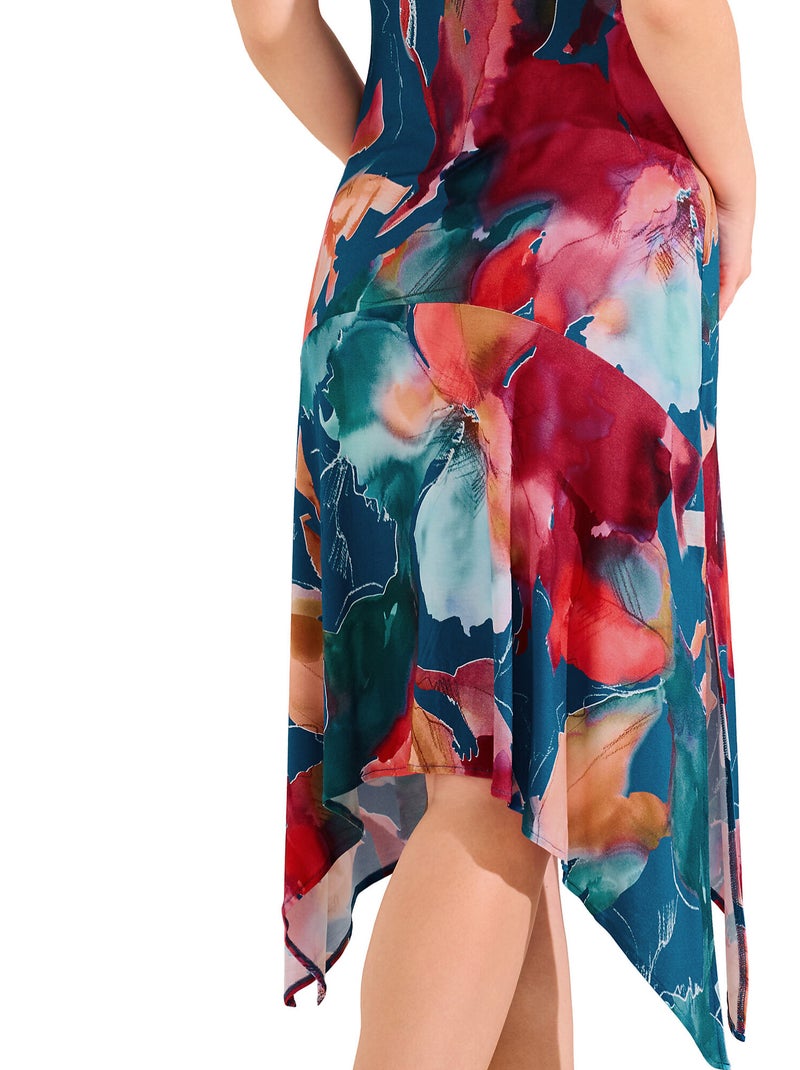Robe estivale mi-longue sans manches ROMA Bleu - Kiabi