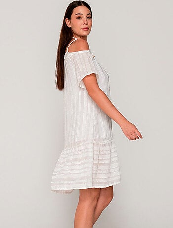 Robe estivale midi épaules tombantes PRAISE