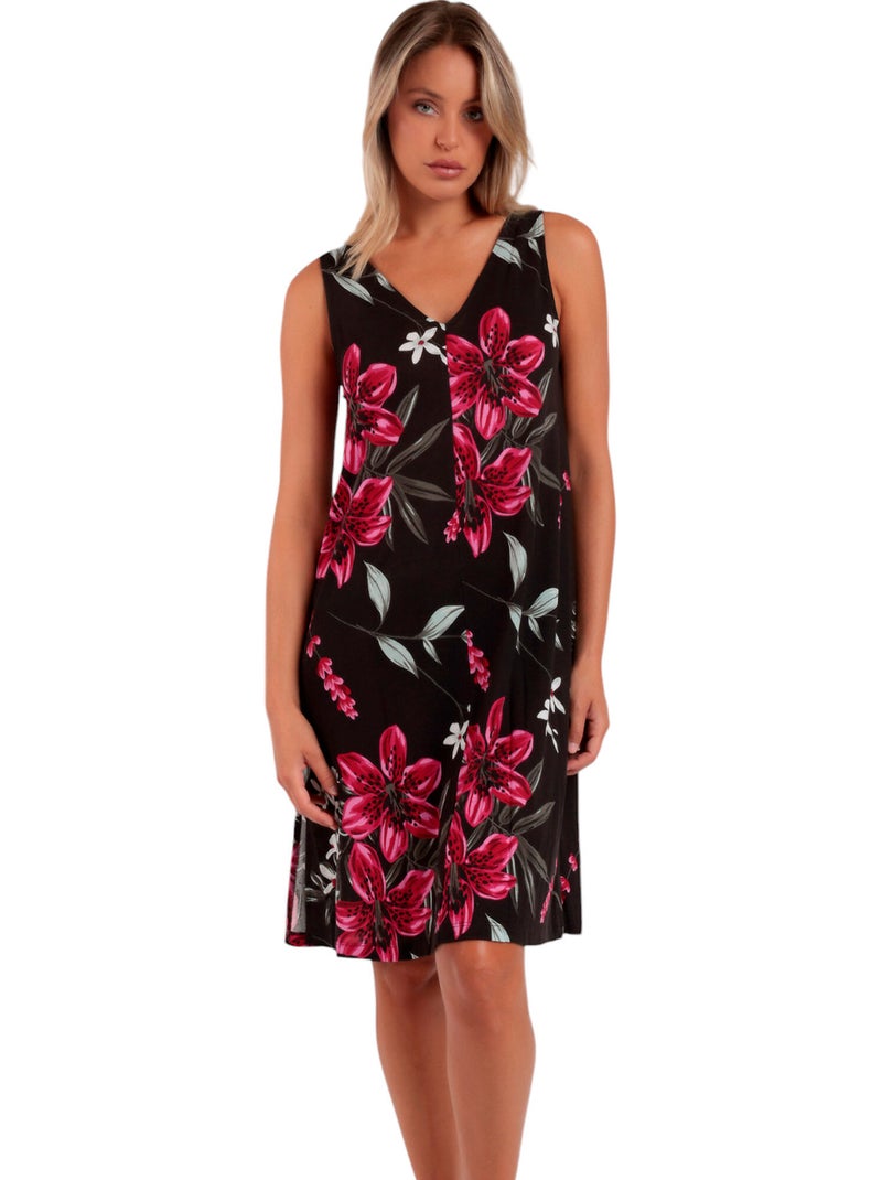 Robe estivale sans manches Brown Style Marron chocolat - Kiabi