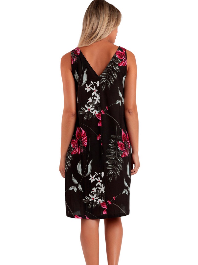 Robe estivale sans manches Brown Style Marron chocolat - Kiabi