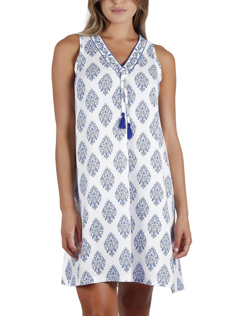 Robe estivale sans manches Cord Bleu - Kiabi