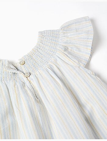 Robe et bloomer en coton à rayures B&S