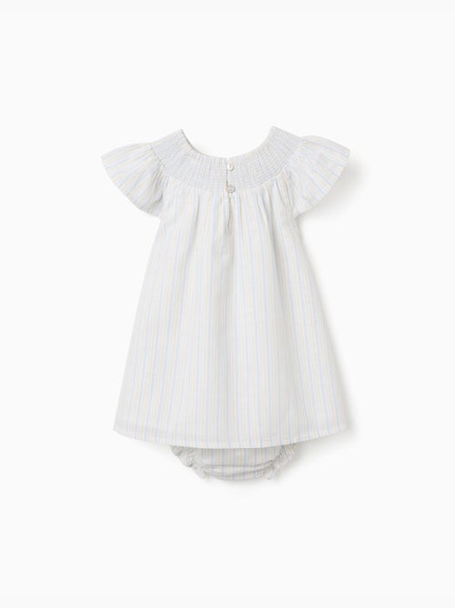 Robe et bloomer en coton à rayures B&S - Kiabi