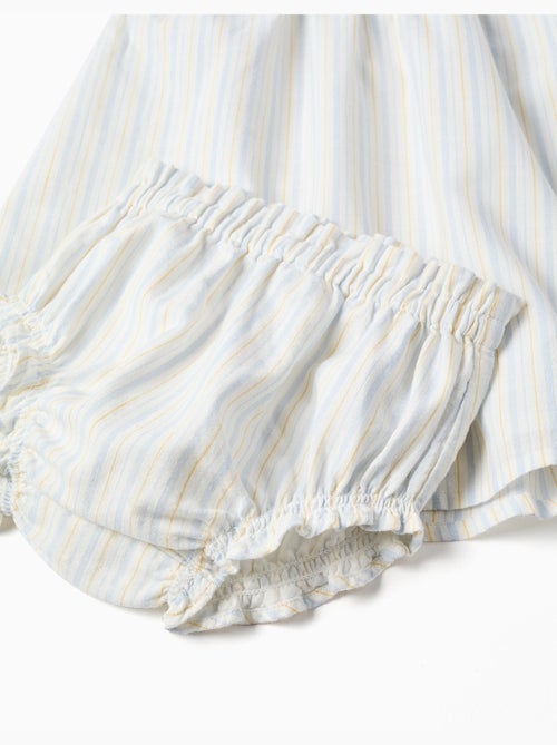 Robe et bloomer en coton à rayures B&S - Kiabi
