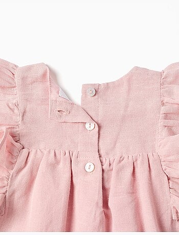 Robe et bloomer en coton et lin