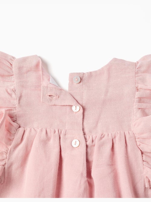 Robe et bloomer en coton et lin - Kiabi