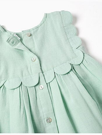 Robe et bloomer en coton et lin