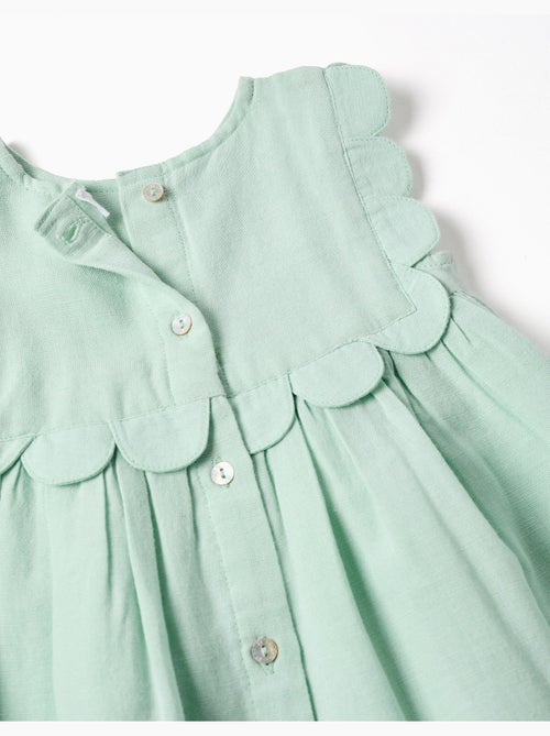 Robe et bloomer en coton et lin - Kiabi