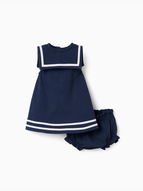 Robe et bloomer en piqué de coton - Kiabi
