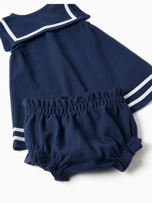 Robe et bloomer en piqué de coton - Kiabi