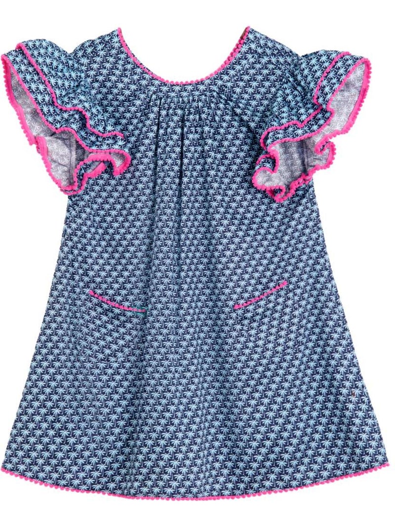Robe  Été   Ample  BUTTERFLY - La Faute à Voltaire Bleu marine - Kiabi