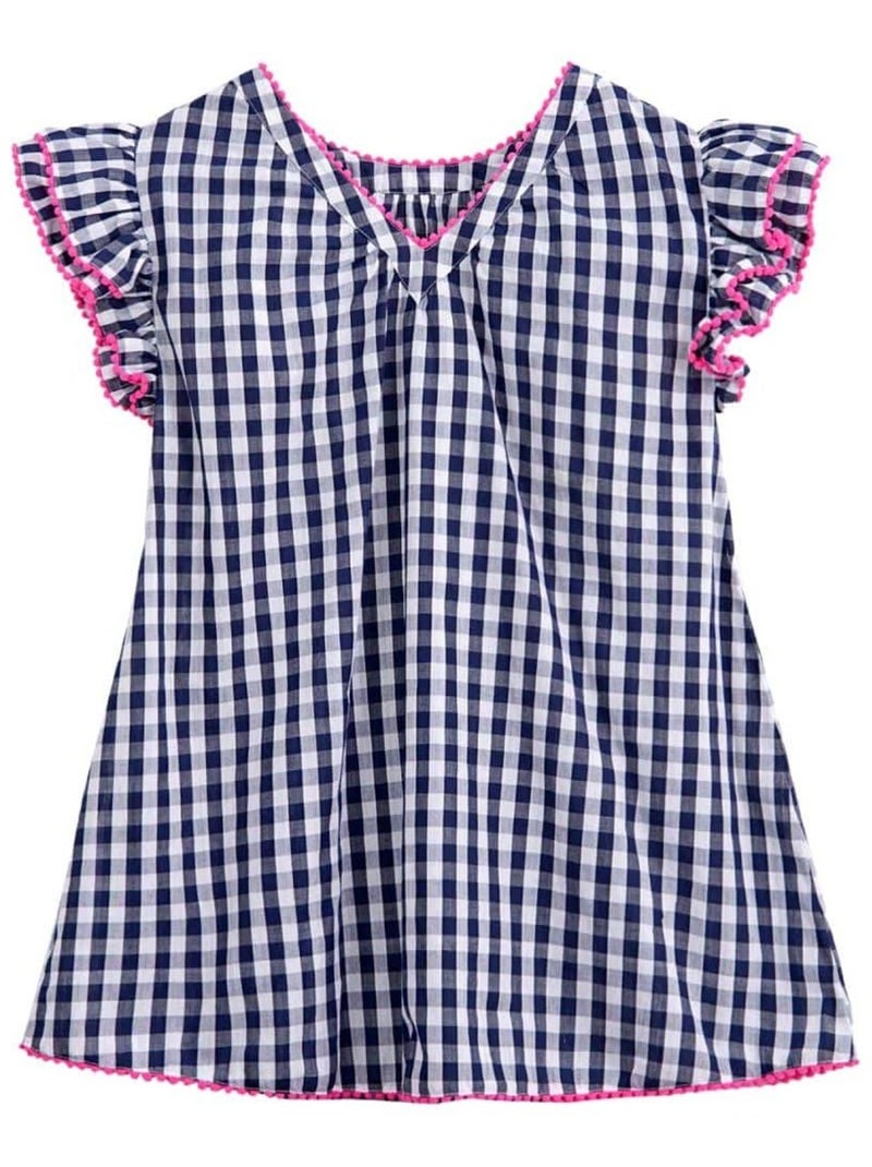 Robe Été Carreaux Vichy    BUTTERFLY - La Faute à Voltaire Bleu marine - Kiabi