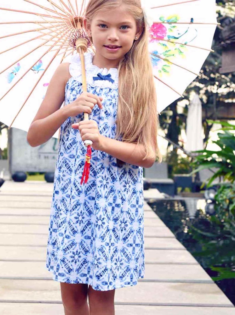 Robe Été   Coton Jersey Tie-and-Dye   MANON - La Faute à Voltaire Bleu - Kiabi