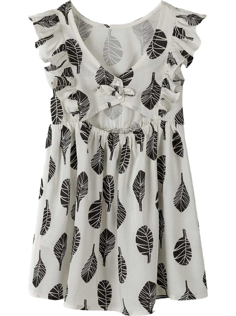 Robe été motif/style feuilles - minoti Blanc Noir - Kiabi