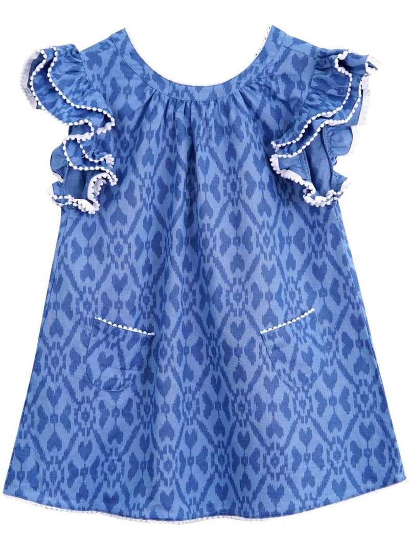 Robe  Été  Tie and Dye Ample  BUTTERFLY - La Faute à Voltaire Bleu marine - Kiabi