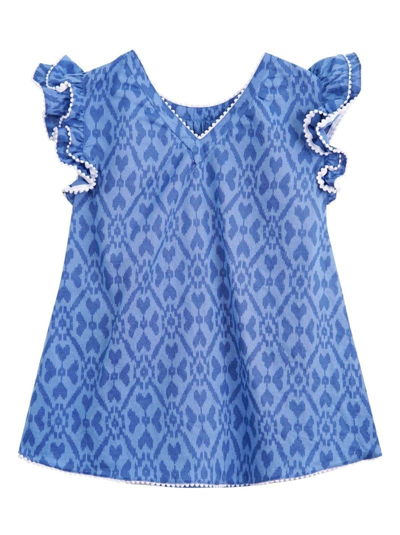Robe  Été  Tie and Dye Ample  BUTTERFLY - La Faute à Voltaire Bleu marine - Kiabi