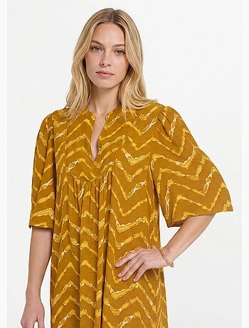 Robe ethnique courte manches évasées - Afibel