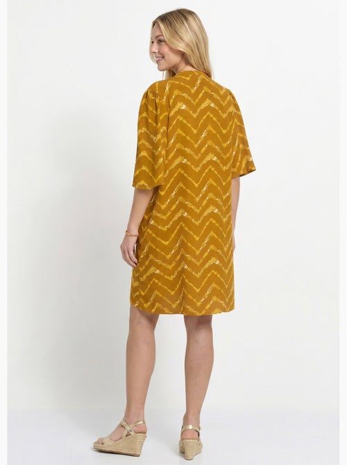 Robe ethnique courte manches évasées - Afibel - Kiabi Robe ethnique courte manches évasées - Afibel - Kiabi