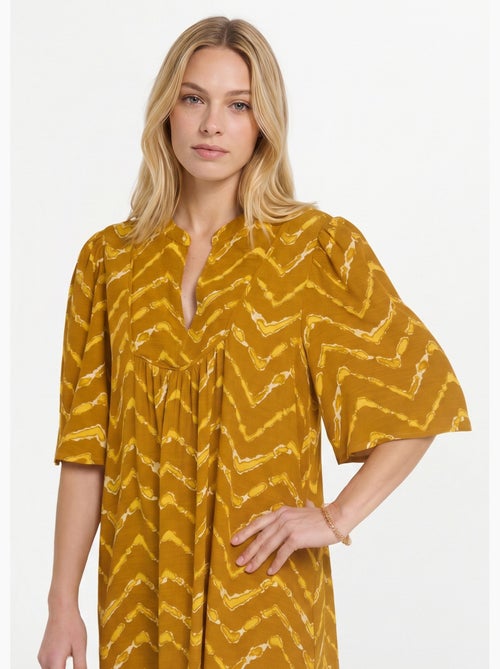 Robe ethnique courte manches évasées - Afibel - Kiabi Robe ethnique courte manches évasées - Afibel - Kiabi