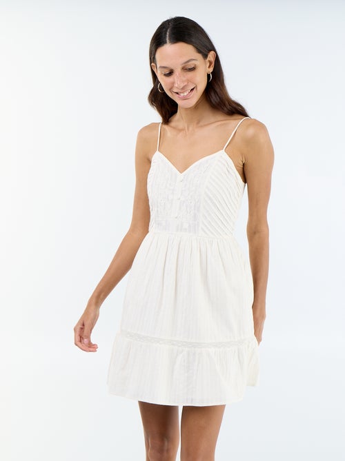 Robe évasée à bretelles - Kiabi