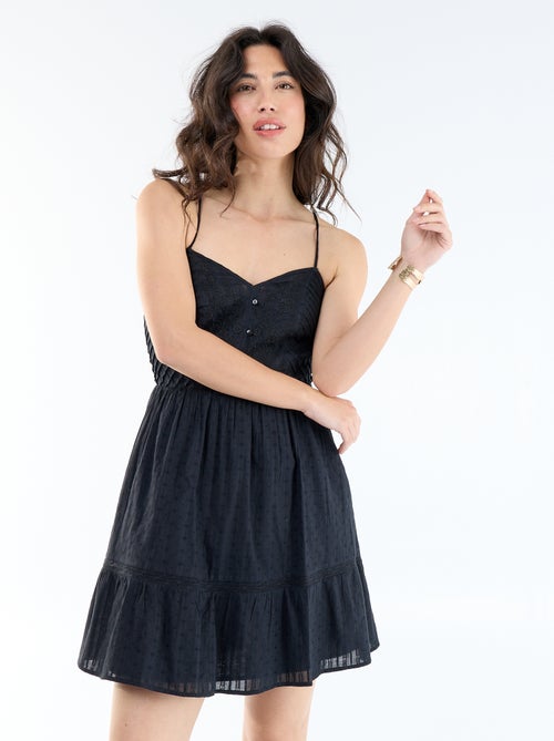 Robe évasée à bretelles - Kiabi
