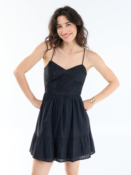 Robe évasée à bretelles - Kiabi