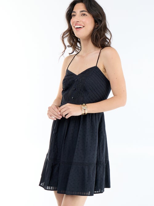 Robe évasée à bretelles - Kiabi