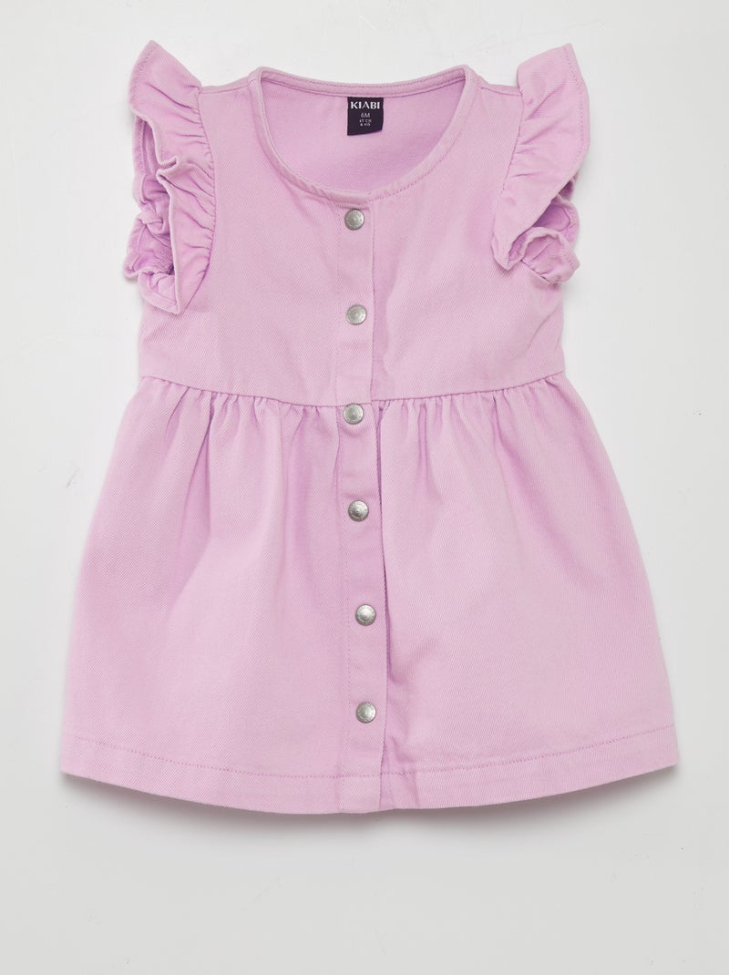 Robe évasée à volants Violet - Kiabi