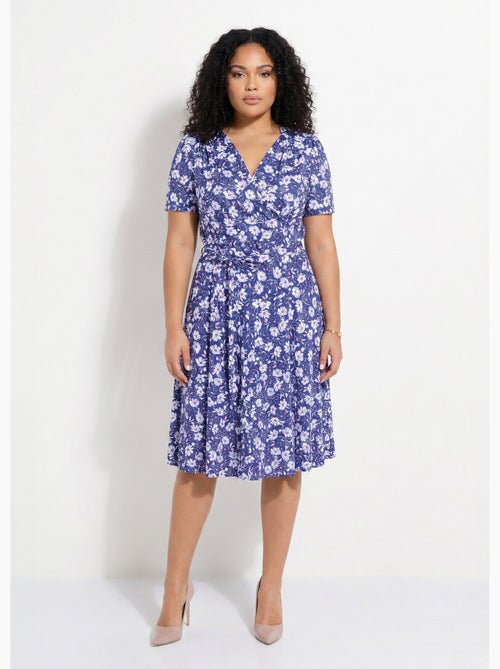 Robe évasée cache-coeur fleurie - Afibel - Kiabi