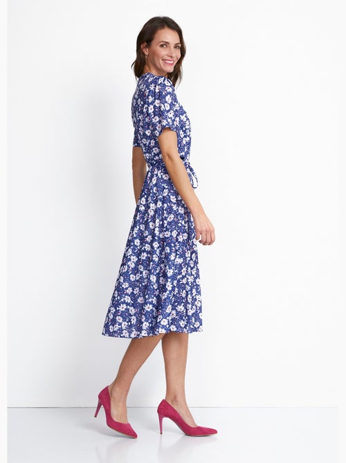 Robe évasée cache-coeur fleurie - Afibel - Kiabi