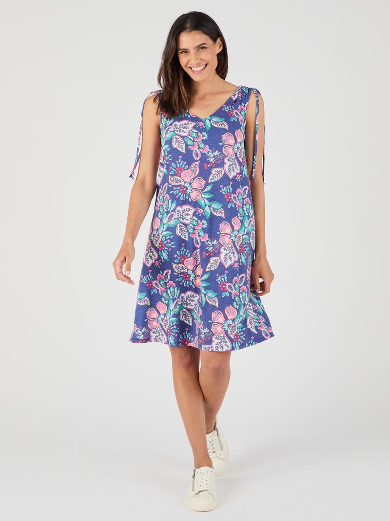 Robe évasée Climatyl en maille - Damart Bleu - Kiabi