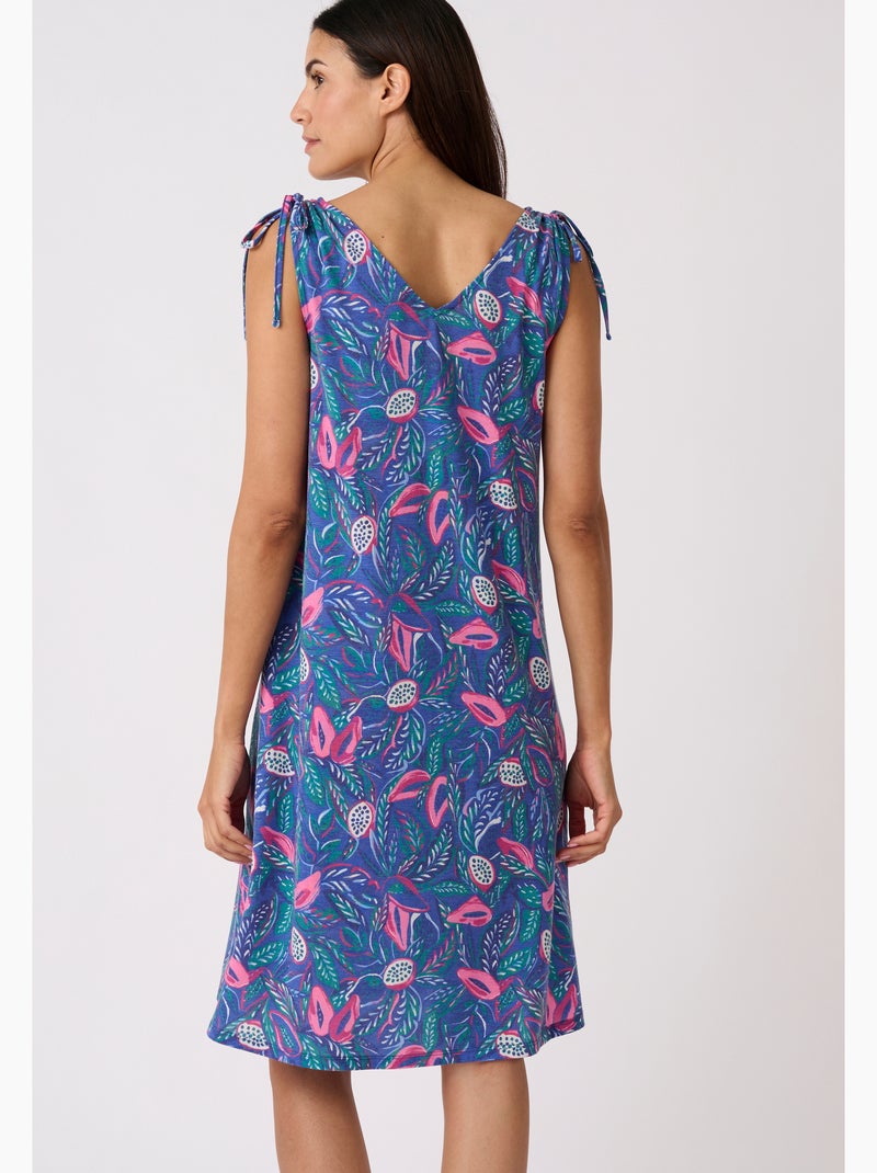 Robe évasée Climatyl en maille - Damart Bleu nuit - Kiabi