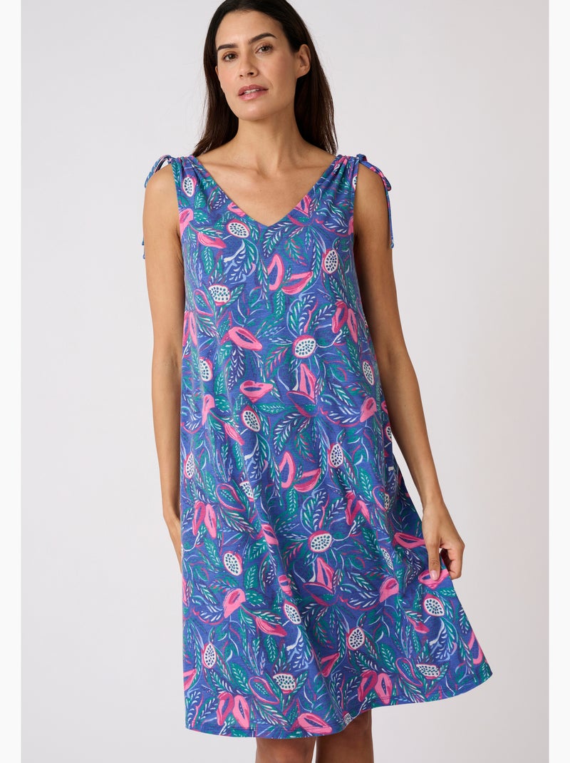 Robe évasée Climatyl en maille - Damart Bleu nuit - Kiabi