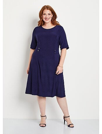 Robe évasée courte unie - Afibel