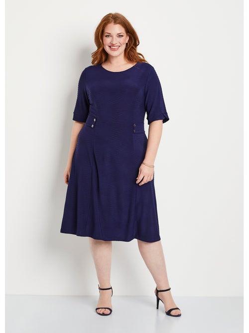 Robe évasée courte unie - Afibel - Kiabi